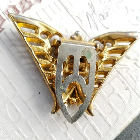Relisted - Vintage Art Deco butterfly dress clip rhinestone - Picture 12 of 13